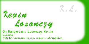 kevin losonczy business card